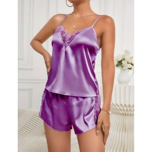 Visatin Lingerie Visatin Saten Fantezi Şortlu Takım