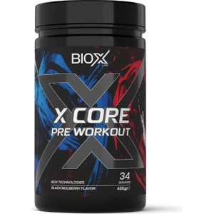 Bioxlab X-Core Preworkout Karadut Aroma 450 gr 34 Servis Pre-Workout