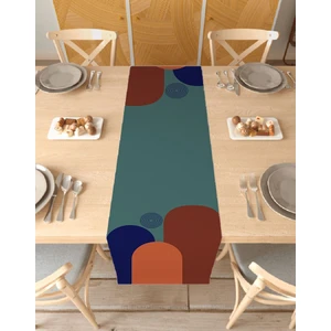 Geometrik Çizgi Güneş Desen Özel Tasarım Runner Dijital Baskılı Dekoratif Masa Örtüsü Ev Dekorasyonu