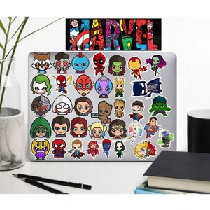 Chibi Marvel Avengers Sticker Telefon Laptop Notebook Tablet Defter Matara Stiker Etiket