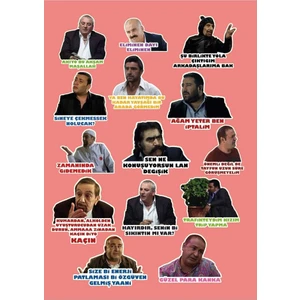 Kolpaçino 14'lü Laptop Notebook Tablet Sticker Seti