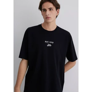 Mavi Minimal Logo Baskılı Siyah Tişört 0612709-900