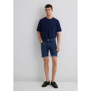 Brian Premium Blue Koyu Vintage Mavi Jean Şort 0418489817