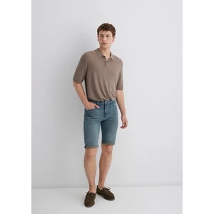 Nicholas Mavi Premium Vintage Puslu Indigo Jean Şort 0416089816
