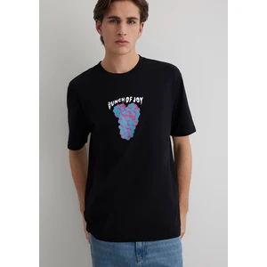 Punch Of Joy Baskılı Siyah Tişört 0612813-900