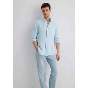Mavi Keten Gömlek 0211472-70815