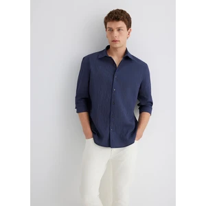 Lacivert Tencel Tm Modal Gömlek 0211625-70490