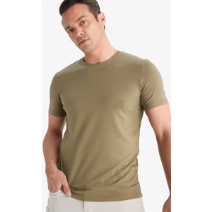 Slim Fit Dar Kesim Bisiklet Yaka Esnek Kumaş Kısa Kollu Tişört E2635AX25SM