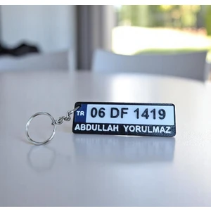 Kişiye Özel Araba Plaka Anahtarlık Isimli Plakalık Hediyelik