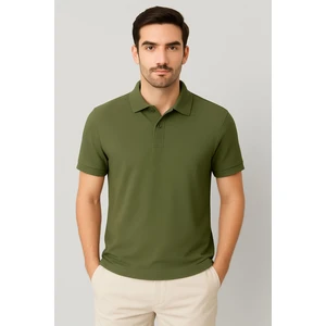 Regular Fit %100 Pamuk Polo Yaka Yarım Kollu Basic T-Shirt