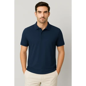 Regular Fit %100 Pamuk Polo Yaka Yarım Kollu Basic T-Shirt