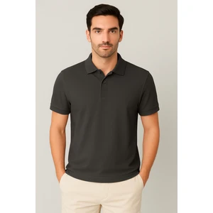 Regular Fit %100 Pamuk Polo Yaka Yarım Kollu Basic T-Shirt