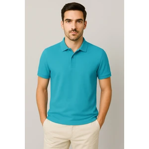 Regular Fit %100 Pamuk Polo Yaka Yarım Kollu Basic T-Shirt