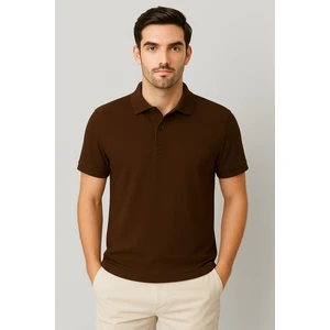 Regular Fit %100 Pamuk Polo Yaka Yarım Kollu Basic T-Shirt