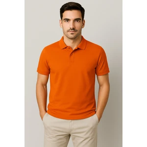 Regular Fit %100 Pamuk Polo Yaka Yarım Kollu Basic T-Shirt