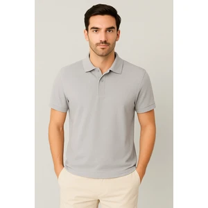 Regular Fit %100 Pamuk Polo Yaka Yarım Kollu Basic T-Shirt