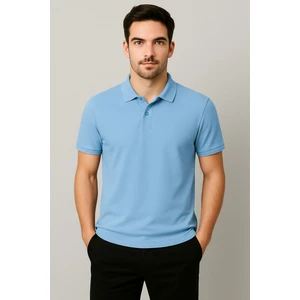 Regular Fit %100 Pamuk Polo Yaka Yarım Kollu Basic T-Shirt