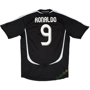Real Madrid 2006-2007 Ronaldo Siyah Deplasman Kısa Kolu Retro Forması