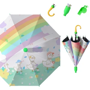 Çocuk Şemsiyesi Vinil Güneş Kremi Güneşlik Yağmur ve Güneşli Çift Kullanımlı Şemsiye Ilkokul Öğrencileri Okula Anaokulu Su Geçirmez Şemsiye Setleri (Yurt Dışından)