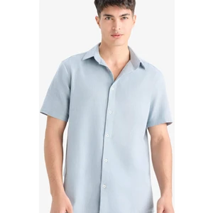 %100 Pamuk Regular Fit Polo Yaka Yazlık Kısa Kollu Gömlek D8613AX25SM