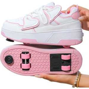 Çocuk Dört Tekerlekli Kaygan Paten Spor Ayakkabı (Yurt Dışından)