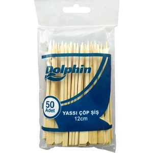 Dolphin Yassı Çöp Şiş 12cm 50li