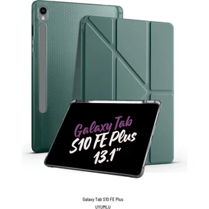 Galaxy Tab S10 Fe Plus Uyumlu 13.1 Inç Kalem Bölmeli Standlı Tri Folding Tablet Kılıfı
