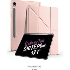 Galaxy Tab S10 Fe Plus Uyumlu 13.1 Inç Kalem Bölmeli Standlı Tri Folding Tablet Kılıfı