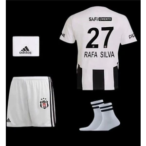 2024/25 B€şiktæş-Rafa Silva-27 Çocuk Iç Saha Çubuklu Forma (Forma Şort Çorap)