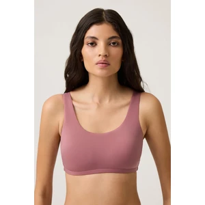 Los Ojos Bordo Kare Yaka Spor Bikini Üstü Sporty Top