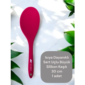 Isıya Dayanıklı Sert Uçlu Büyük Silikon Kaşık 30 cm 1 Adet