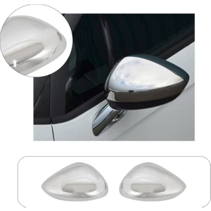 Citroen C4 Uyumlu 2010-2015 Krom Ayna Kapağı 2 Parça Paslanmaz Çelik