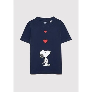 Snoopy Baskılı Lacivert T-Shirt 7610242-70488