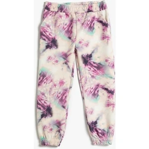 Jogger Eşofman Altı Batik Desenli Cepli Beli Lastikli