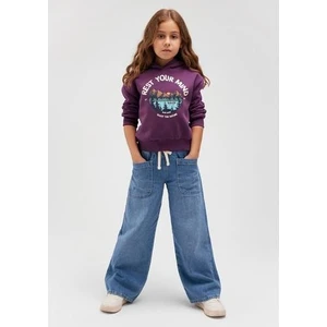 Baskılı Mor SWEATSHIRT7S10060-70577