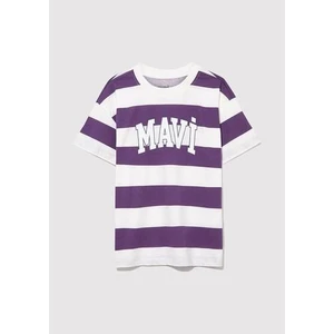 MAVİ LOGO BASKILI COLORBLOCK TİŞÖRT