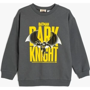 Batman Sweatshirt Lisanslı Uzun Kollu Bisiklet Yaka Pamuklu Şardonlu