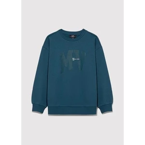 Mv Logo Baskılı Kapüşonlu Yeşil Sweatshirt6S10054-70754