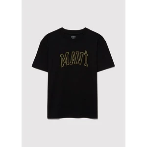 MAVİ LOGO NAKIŞLI TİŞÖRT