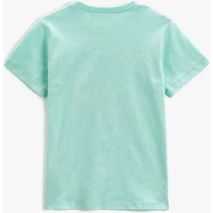 Dinozor Baskılı Kısa Kollu Tişört Bisiklet Yaka