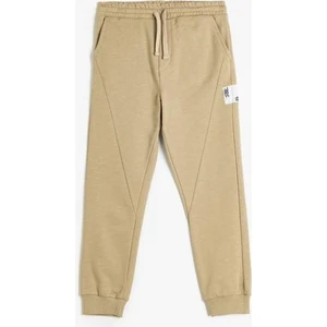 Jogger Eşofman Altı Beli Bağlamalı Şardonlu Pamuklu