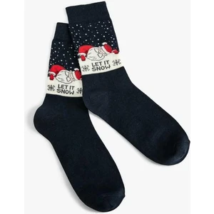 Yılbaşı Temalı Pamuklu Soket Çorap