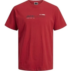 Jack & Jones Jcomono Vısıon Tee Ss Crew Neck Ln Kırmızı Erkek T-Shirt 12215655-Chili