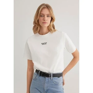 Design Studio Baskılı Beyaz Tişört 1612911-70057