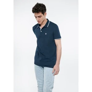 Erkek Yaka Detaylı Lacivert Polo Tişört 064164-28417