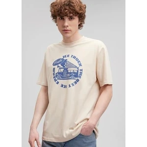 Baskılı Bej Tişört 0612136-70072