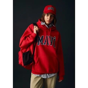 MAVİ LOGO KAPÜŞONLU SWEATSHIRT