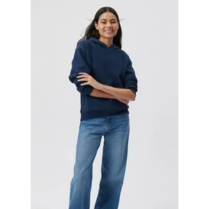 Kapüşonlu Lacivert Basic Sweatshirt 167299-70488