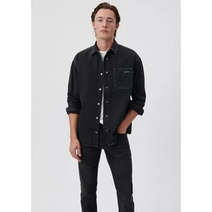Erkek Aidan Gölgeli Gri Mavi Black Jean Gömlek 0210588-85622