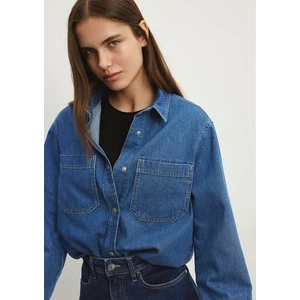 Alesta Classic Denim Koyu Mavi Vintage Jean Gömlek  1210780-87096